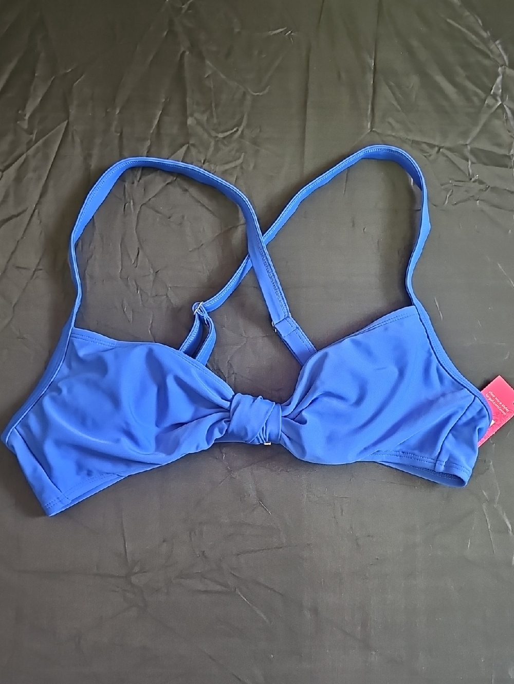 Xhilaration Royal Blue Knot-Front Bikini Top